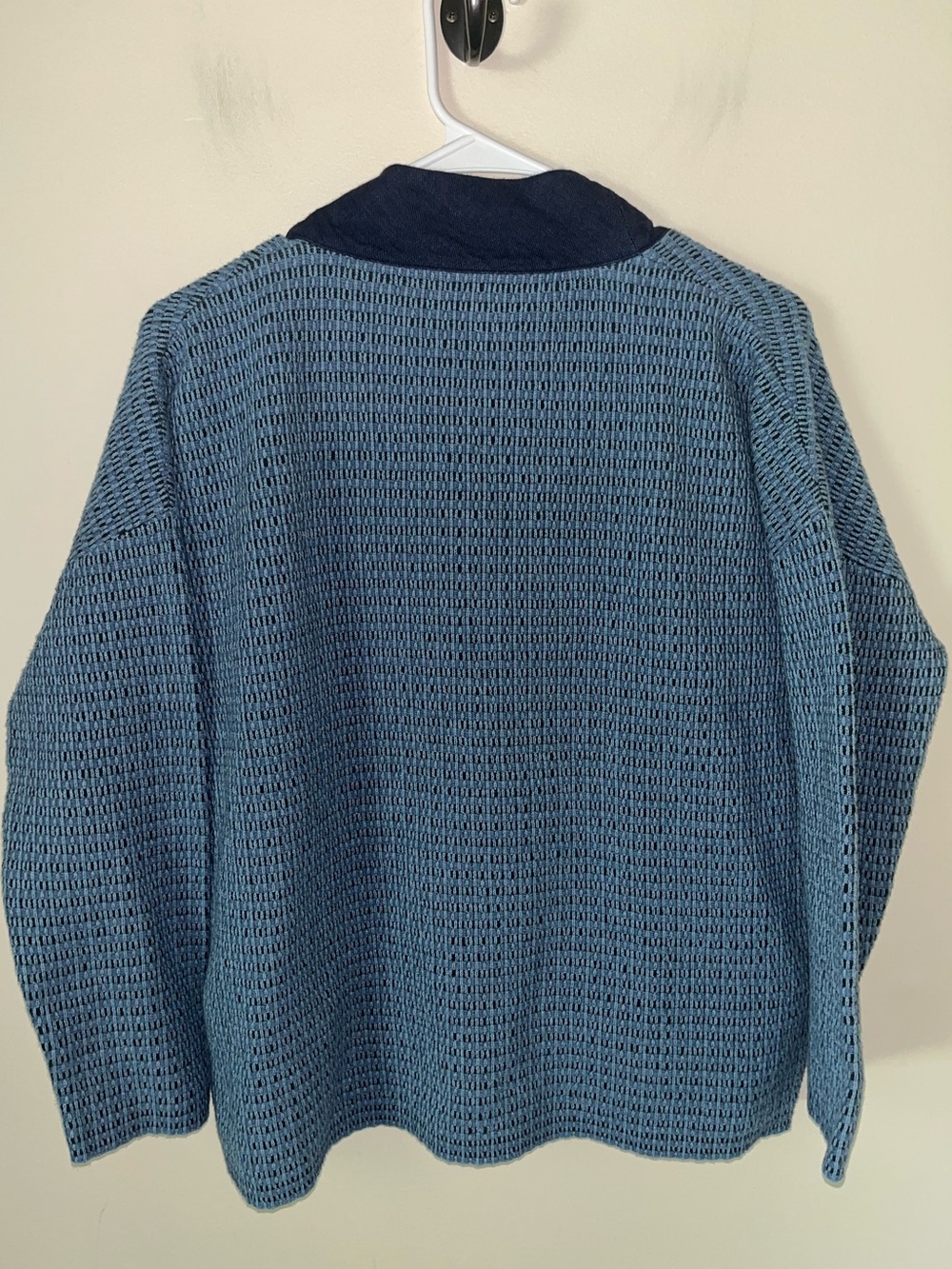 Poetry Women’s Blue Long Sleeve Knit Cardigan V Neck Sweater Size 12 Cotton EUC - Picture 7 of 7